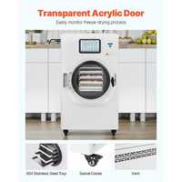 Machine de lyophilisation à minuterie réglable en acier au carbone, chauffage électrique, modèle blanc D0100XU48CV, 8,8-13,2 LBS/lot, fruits et légumes