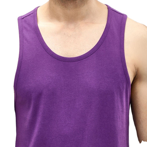 Débardeur de sport à capuche en coton tricoté pour hommes, évacuation de l'humidité, séchage rapide, respirant, vêtements de sport d'été, sur mesure, OEM - Product Image 2