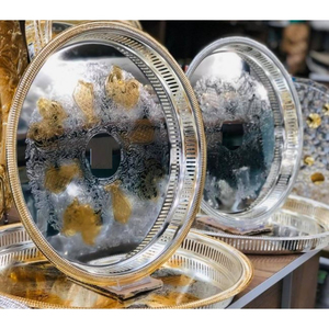 นักออกแบบรูปไข่คุณภาพดีที่สุดถาดตกแต่งกระจกชุบถาด Taletop ดีไซน์ที่ยอดเยี่ยมในราคาที่สมเหตุสมผล - Product Image 6