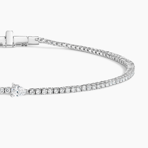 Pulsera de diamantes de moissanita de plata 925 de lujo de 8 pulgadas, joyería helada brillante con chapado en oro para uso diario en fiestas y bodas - Product Image 1