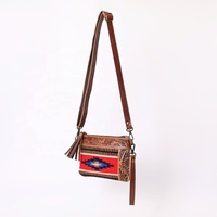   Sac bandoulière en cuir et laine fait main pour femme, style bohème