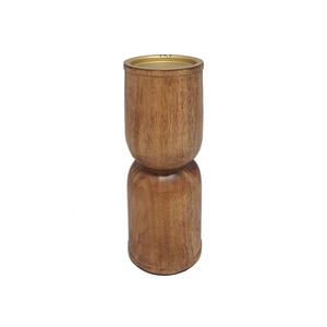 Portavelas de madera/Metal personalizado, acabado marrón para eventos en casa, fiestas, iluminación de mesa, decoración hecha a mano a granel - Product Image 2