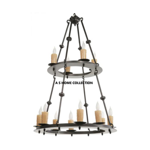 Lustre en bois de style Dubai Design minimaliste et créatif américain Pot à bougie unique en béton Salon et salle à manger - Product Image 2