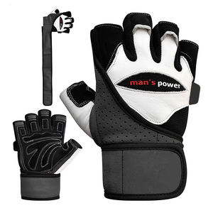 Noir Blanc Couleur Bon Vendeur Avec Propre Logo En Cuir PU OEM Service Gants D'haltérophilie Pour Le Fitness PAR INDUSTRIES AMAZING - Product Image 1