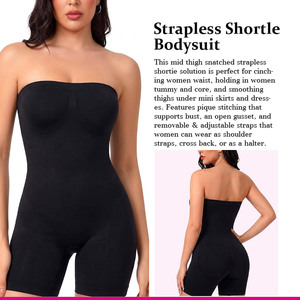Grossiste Gainant Sans Couture Effet Ventre Plat, Bodysuit Bustier Sculptant, Gainant Complet Sans Bretelles, <span class=keywords><strong>Combinaison</strong></span> Courte Sculptante - Product Image 2