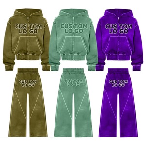 Conjunto Deportivo de Dos Piezas con Capucha Unisex de Primera Calidad Personalizado, de Poliéster/Algodón, Estampado, Informal, para Invierno - Product Image 4