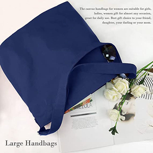 Bolsa de lona de algodón ecológica reutilizable con logotipo personalizado de alta calidad, promocional portátil con patrón de rayas para uso diario - Product Image 3