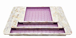 Elegante bandeja para servir con incrustaciones de fregona hecha a mano diseñada para comedor de lujo, estilo de sala de estar y decoración interior moderna - Product Image 3