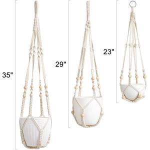 Cesta colgante de macramé para decoración del hogar, cesta de macramé respetuosa con el medio ambiente, productos más baratos en línea, compra en gran cantidad - Product Image 1