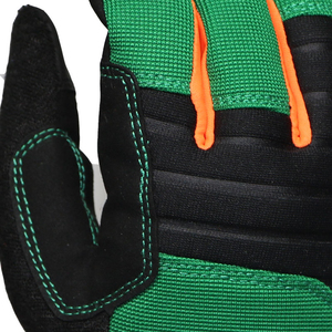 Gants mécaniques en cuir synthétique renforcé de meilleure performance Gants de sécurité rembourrés en EVA résistants aux coupures avec logo - Product Image 5