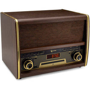 Retro AM/FM Radio with CD Player, <b>Bluetooth</b>, & Aux-In - Product Image 1