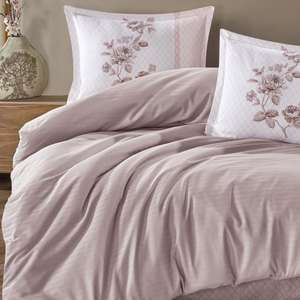 Clasy Boutique Series Suave V2 Brown Striped Ranforce Double <b>Duvet</b> <b>Cover</b> Set Premium <b>Duvet</b> <b>Cover</b> Sets - Product Image 2
