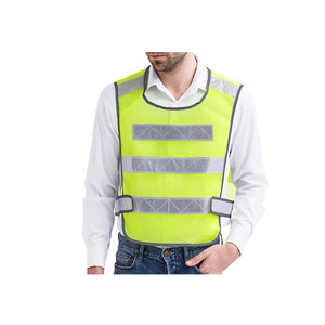 Prezzo all'ingrosso cerniera Multi tasche nastro riflettente gilet di sicurezza traspirante maglia Design tessuto gilet di sicurezza - Product Image 2