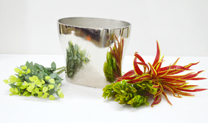 แจกันดอกไม้อลูมิเนียมแฟนซีแจกันดิบชุบนิกเกิลเงางามแจกันโบราณสำหรับตกแต่งงานแต่งงานในบ้าน - Product Image 3
