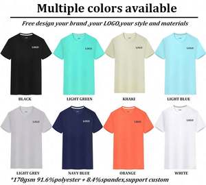 Wholesale Eco-Friendly Knitted Quick Dry T-<b>Shirt</b> Custom Printed Lightweight <b>Stretch</b> Polyester Elastane - Product Image 6