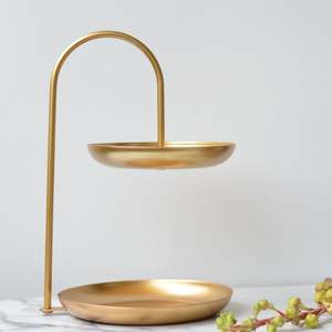 AK ชั้นวางน้ำหอมทำจากโลหะทองเหลือง2ชั้นสำหรับตกแต่งบ้าน/ตกแต่งโรงแรม - Product Image 1