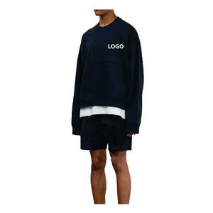 Manches longues, qualité supérieure, vente chaude, logo personnalisé de haute qualité, coupe ample, respirant, basiques, coton mélangé - Product Image 3