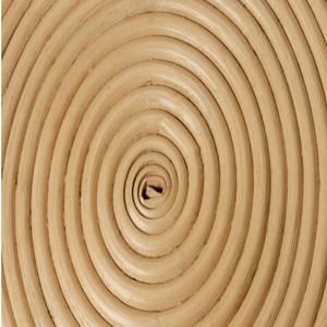 Mesa de comedor ovalada de estilo rústico con base de ratán, diseño natural hecho a mano para interiores de hogar y cafetería - Product Image 4