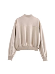 เสื้อบอมเบอร์มีซิปแขนยาวสำหรับผู้หญิงแจ็คเก็ตสตรีทแบบลำลองสำหรับฤดูใบไม้ร่วง2024 - Product Image 5