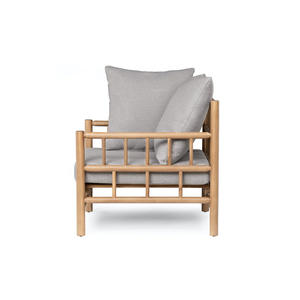 Modern Outdoor Teak <b>Wood</b> Frame <b>Arm</b> <b>Chair</b> with Water Resistance Cushion for Hotel Resort Patio Furniture OEM Factory - Product Image 3