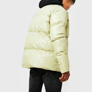 Chaqueta de Invierno Acolchada de Nailon con Relleno de Algodón de Alta Calidad, Chaqueta de Burbuja con Logotipo Personalizado Estampado, Chaqueta Acolchada de Plumón de Pato para Hombre - Product Image 3