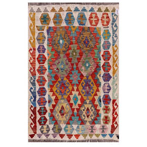 Alfombras Imaco, Alfombra Kilim de Maimana, Afganistán, 145 x 101 cm, Alfombras y Conjuntos de Alfombras - Product Image 1