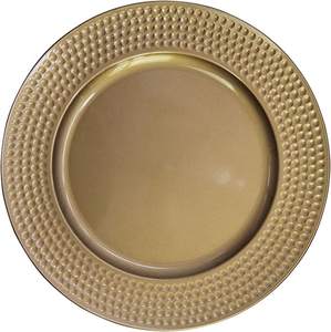 Plaque de chargeur en métal martelé en cuivre luxueux, plateau de Table classique élégant fait à la main, prix bas, plaque de chargeur en métal traditionnel - Product Image 1