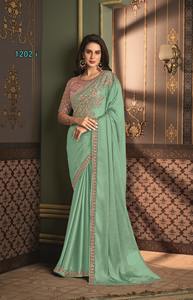 Saree spécial en soie arc-en-ciel avec chemisier en soie Banglori parfait pour les occasions de mariage et de fête disponible chez le fournisseur en gros - Product Image 3