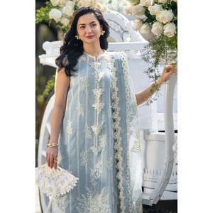 Ensemble en mousseline brodée pour femmes avec chemise, dupatta et pantalon 3 pièces - Rang Rasiya BIC-4882 - Product Image 2