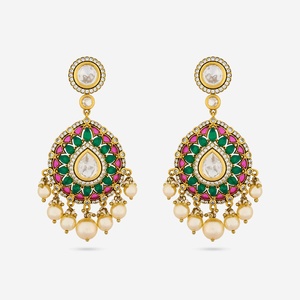 Boucles d'oreilles pendantes Kundan Fashion Collection 189215 - Product Image 1