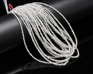 Diamant brut blanc perles non coupées 2-3mm 15 pouces bijoux personnalisés faisant cadeau pour les femmes - Product Image 4