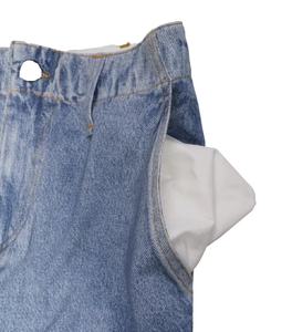 Pantalones de chándal de mezclilla de cintura alta para mujer de alta calidad, Pantalón recto con cremallera y bolsillos casuales para exteriores para invierno - Product Image 5