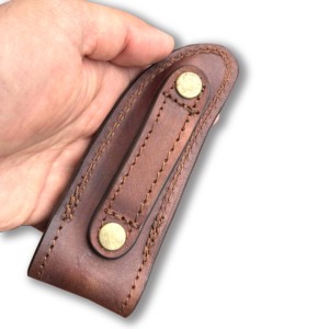 Funda de cuero de artesanía fina hecha en fábrica de alta calidad para cuchillos de hoja de 4 pulgadas - Product Image 4