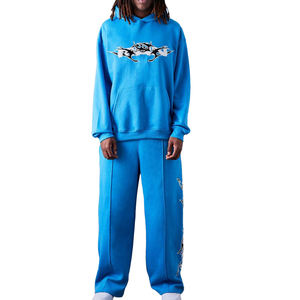 2025 survêtements pour hommes personnalisés de qualité supérieure coupe-vent survêtement ensembles de gymnastique XL grande taille veste pantalon avec pantalon évasé imprimé Design - Product Image 1