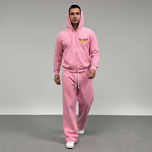 Conjunto Deportivo de 2 Piezas para Hombre, Talla Grande, Informal, para Invierno, Color Sólido, con Capucha, Estampado, Transpirable, Cómodo, Estilo Hip Hop - Product Image 4