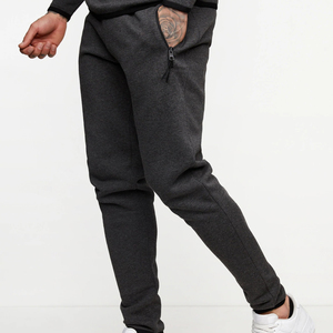 Customized Heavyweight Cotton Polyester Men's Winter Oversized Tracksuits High Quality Plain <b>Thick</b> Active Bottoms - Product Image 3