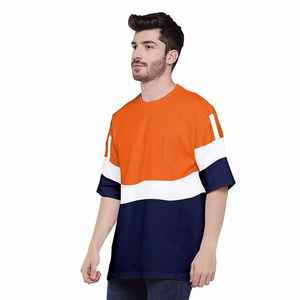 T-shirt pour homme en coton 100% sur mesure, respirant et léger, col rond, pour le golf, décontracté, motif uni, coupe ample - Product Image 4