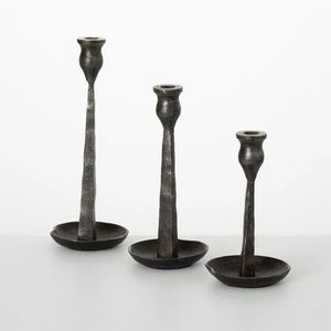 Portavelas de Hierro Forjado Estilo Rústico, Soporte para Velas de Metal Decorativo en Tamaños Pequeño, Mediano y Grande, Modelos de Decoración Navideña - Product Image 5