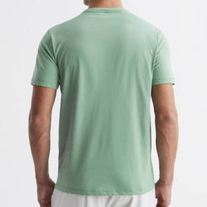 T-shirt en gros échantillon gratuit impression personnalisée t-shirt marque privée doux col rond t-shirt logo personnalisé coton t-shirt pour hommes - Product Image 5