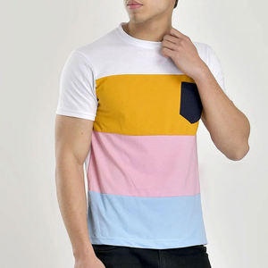 เสื้อยืดถักคอลูกเรือแขนสั้นสำหรับผู้ชาย, 2024ผ้าคอตตอน/ใยไผ่ระบายอากาศได้ดีแห้งเร็ว - Product Image 5