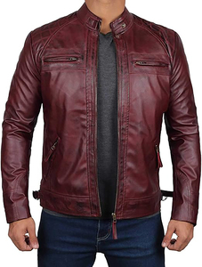 Chaqueta de Invierno para Hombre, de Cuero Genuino, Estilo Vintage, Resistente al Viento, Transpirable, con Tela Vaquera, Color y Diseño Personalizables, Precio Económico - Product Image 5