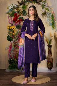 Nouveauté Salwar Kameez prêt-à-porter pour femmes, costume en soie Marina avec pantalon brodé et dupatta fantaisie, taille M à 3XL, qualité d'exportation - Product Image 2