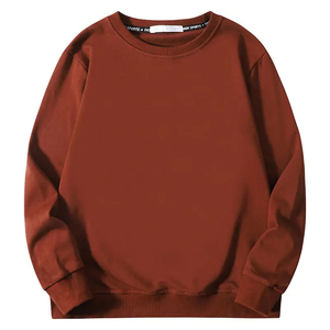 Sudadera de gran tamaño Unisex de servicio OEM transpirable 100% algodón cuello redondo logotipo personalizado bordado impermeable logotipo personalizable - Product Image 3