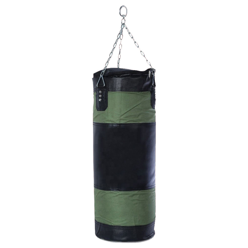 High Quality Customizable Punching Bag Cotton Gym Fitness Equipment with PU Leather Hanging Boxing Bag for MMA and Boxing
