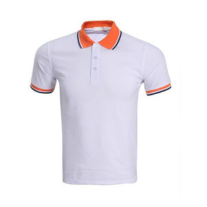 T-shirt homme blanc sur mesure imprimé, prix de gros, broderie homme 100% 180 GSM Polo Golf t-shirt - Product Image 3
