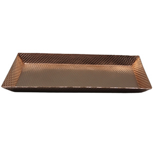 Bandeja decorativa cuadrada de tela y MDF Bandeja de servicio de diseño de lujo de color verde para suministros de hotel - Product Image 6