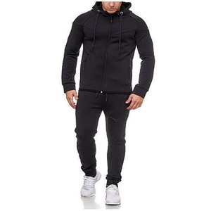 Conjunto personalizado de 2 piezas para hombre, chándal liso con tira de diseño a la moda, chándal personalizado con cremallera y capucha, chándales - Product Image 1