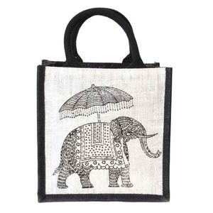 Sac de jute laminé écologique sac de plage en toile de jute réutilisable sacs fourre-tout en toile de jute sacs à provisions en toile de jute avec logo personnalisé - Product Image 3