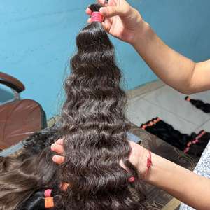 Tresses Brutes Bouclées en Vrac Cheveux Humains Vierges Indiens Fournisseurs Cheveux Humains en Vrac pour Tressage - Product Image 3