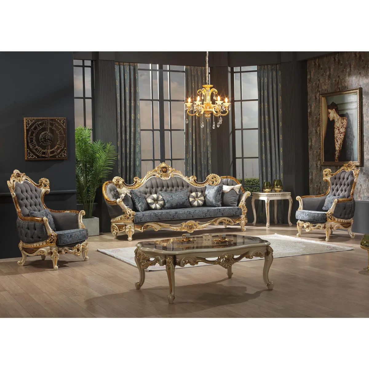 Старинные наборы для гостиной, старинный резной диван, лидер продаж, диваны для гостиной, тканевый диван, античный классический стиль, деревянный